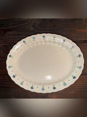 VTG 1959 Metlox Vernon Ware True Blue Platter 9.25”x12.25” Great Condition